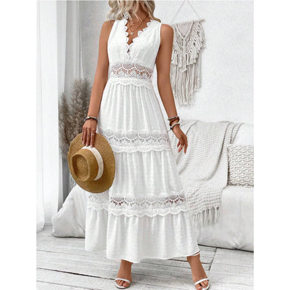 Robe Sans Manches à Dentelle