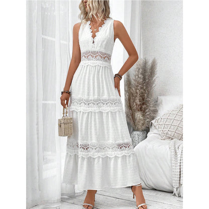Robe Sans Manches à Dentelle
