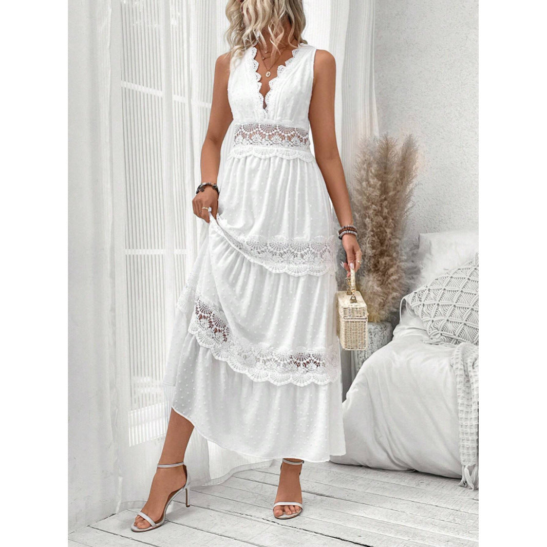 Robe Sans Manches à Dentelle