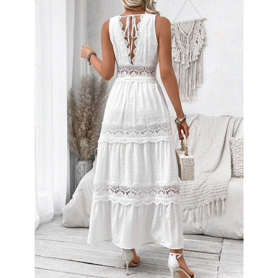 Robe Sans Manches à Dentelle