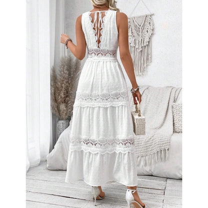 Robe Sans Manches à Dentelle