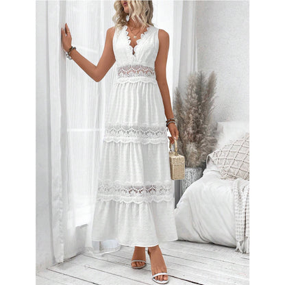Robe Sans Manches à Dentelle